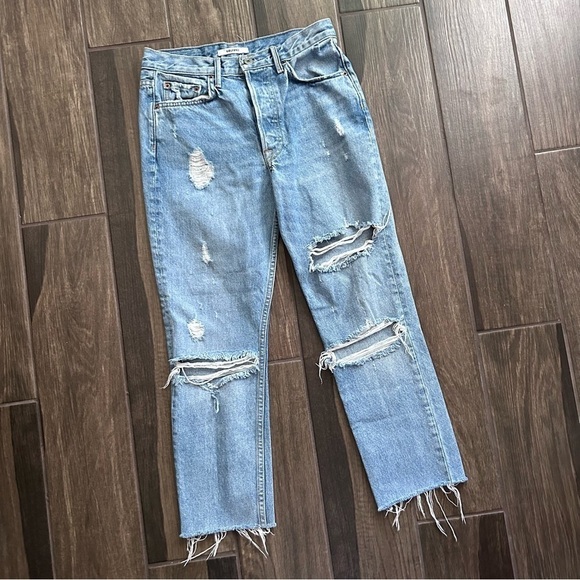 GRLFRND Karolina High Rise Skinny Distressed Jeans Butt Rip Little More Love 26 - Picture 4 of 10